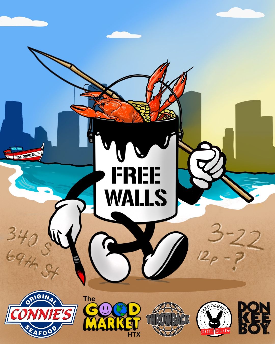 The Free Walls Mural Fest + Crawfish Boil + Market