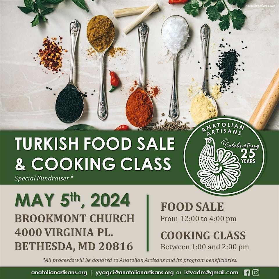 TURKISH FOOD SALE & COOKING CLASS