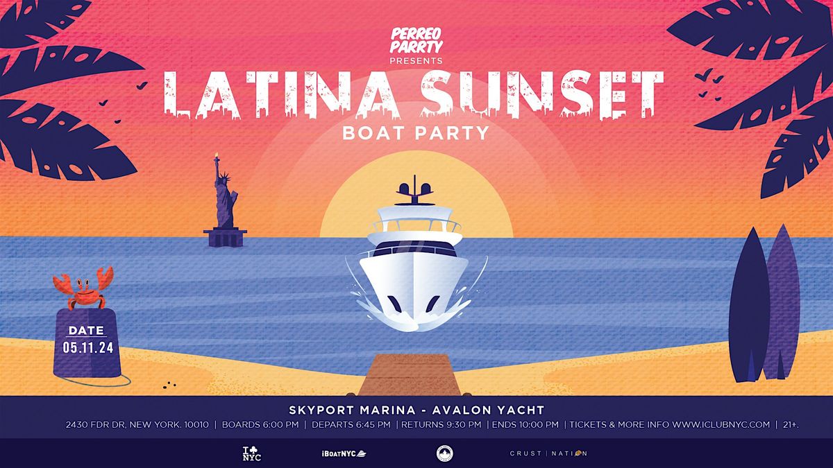 Latina Sunset Boat Party Yacht Cruise iBoatNYC