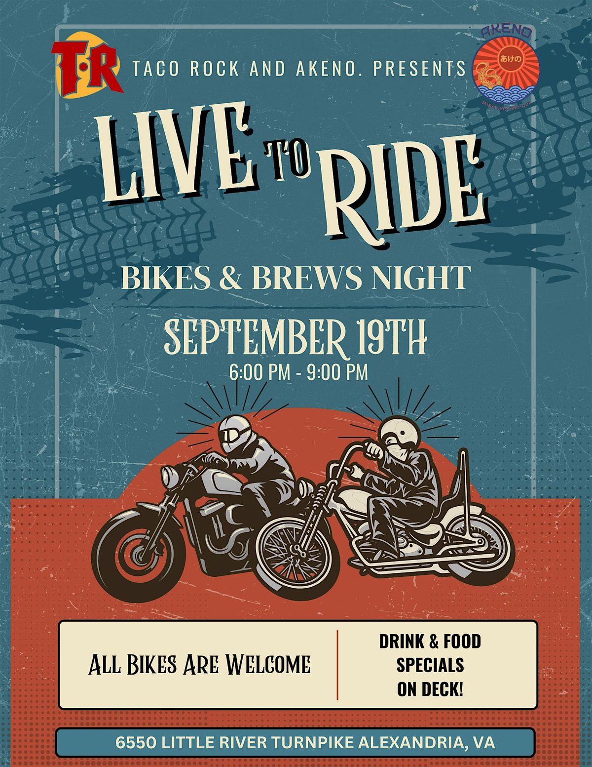 Live to Ride: Bikes & Brews Night @ Taco Rock!