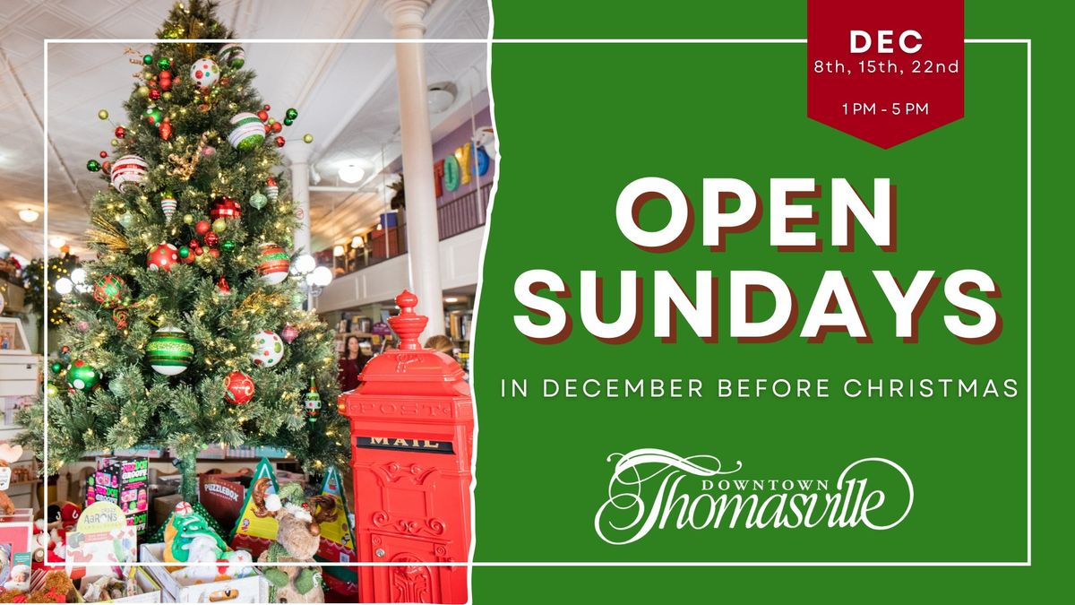 Downtown Open Sundays in December