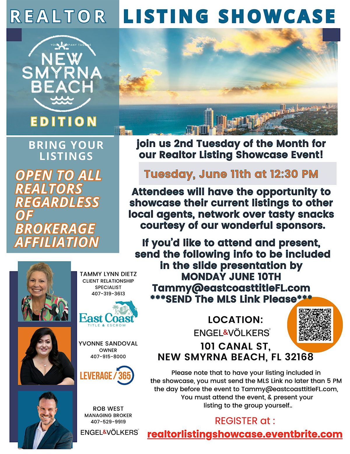 Monthly "Realtor Listing Showcase" - NEW SMYRNA BEACH Edition