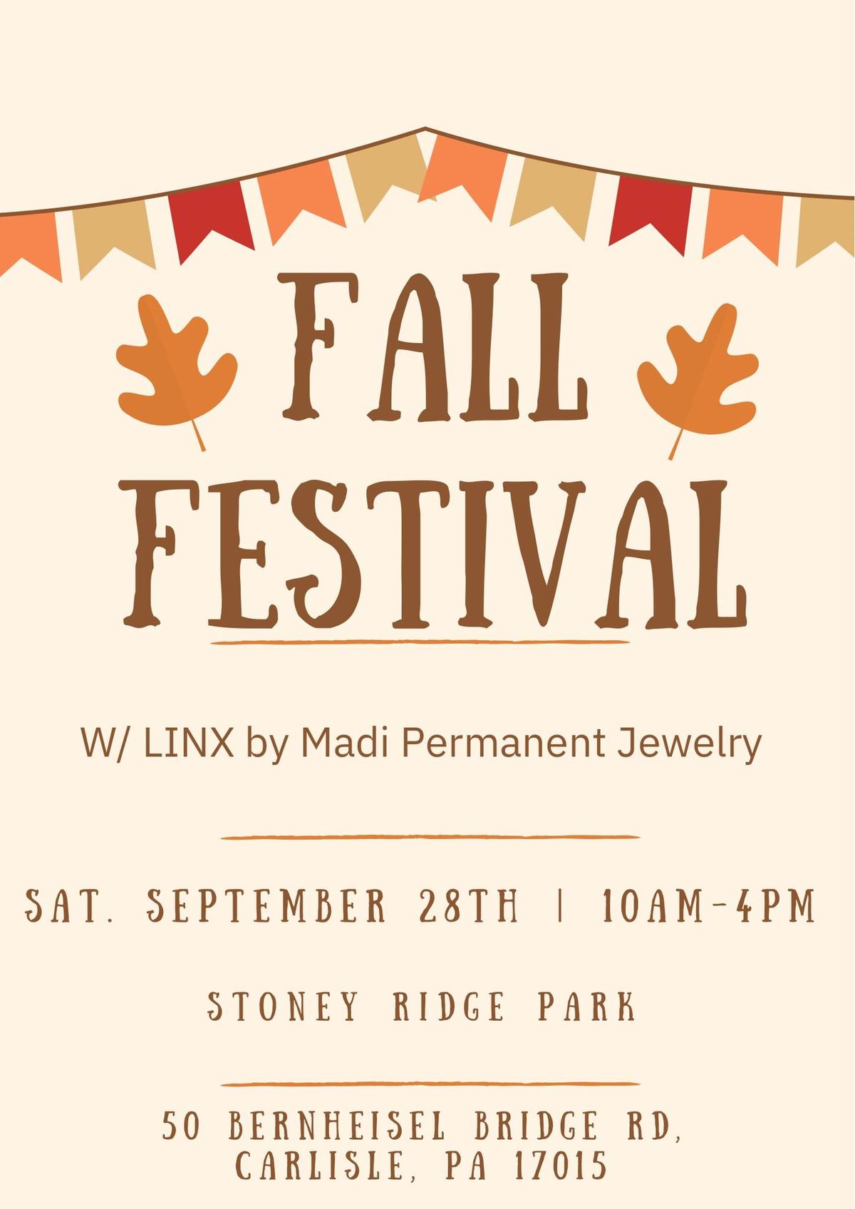 Fall Festival w\/ LINX by Madi Permanent Jewelry