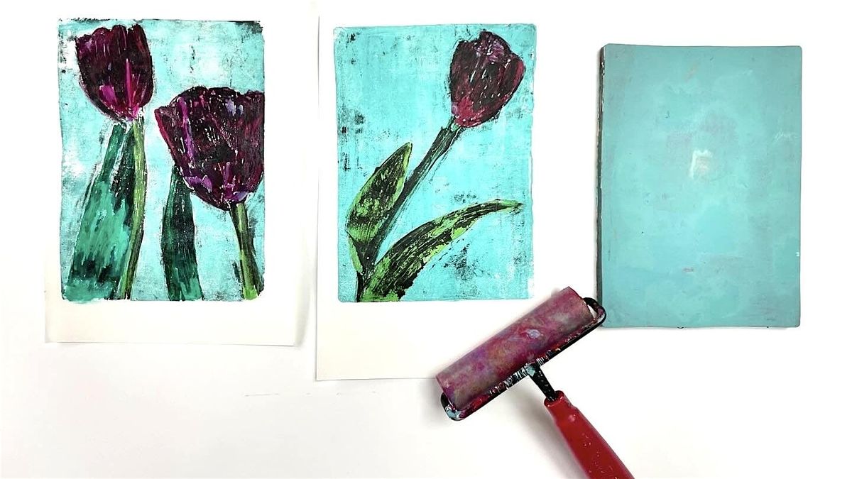 Workshop: Botanical Monoprinting with a Gel Plate (Ages 18+)