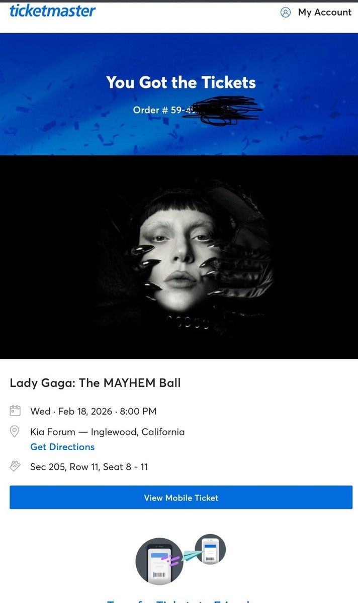 Lady Gaga Inglewood Tickets