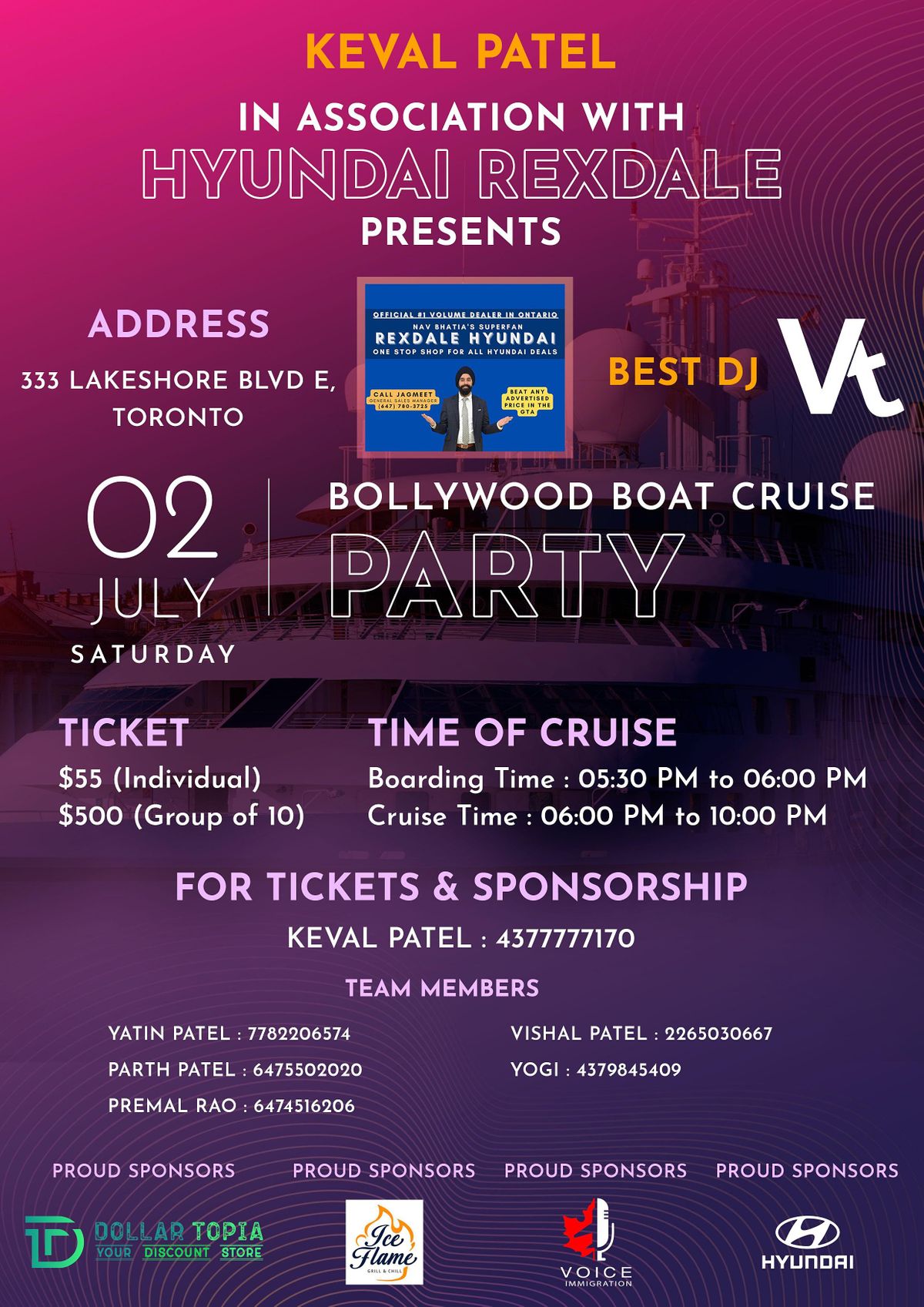 Bollywood Boat Cruise Party