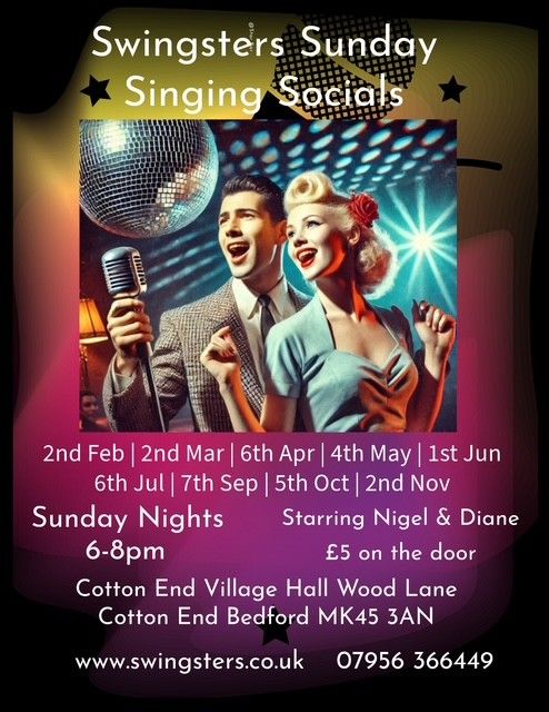 Swingsters Sunday Singing Socials with Nigel and Diane