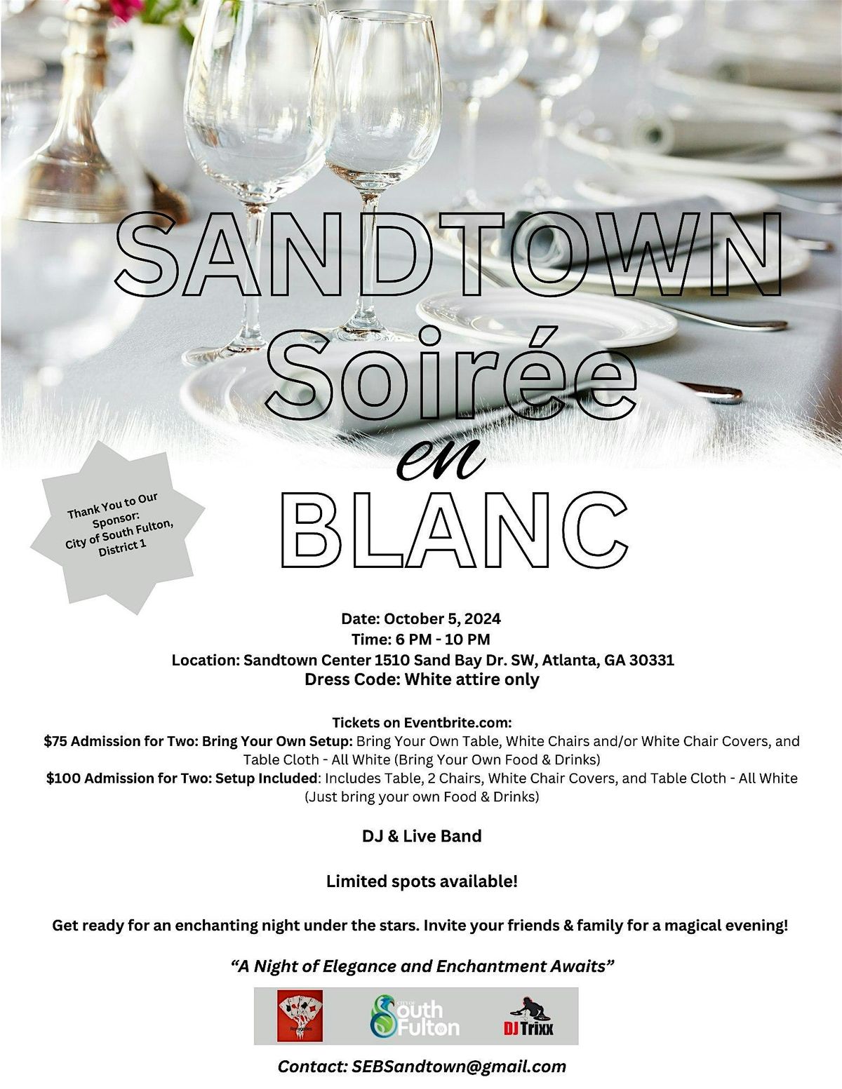 Sandtown Soir\u00e9e en Blanc