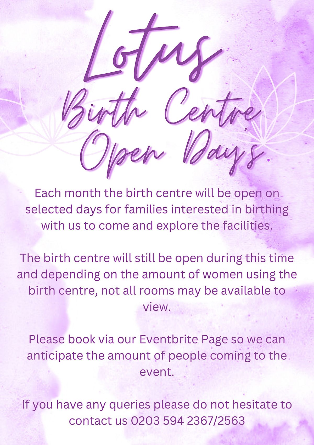 Lotus Birth Centre Open day