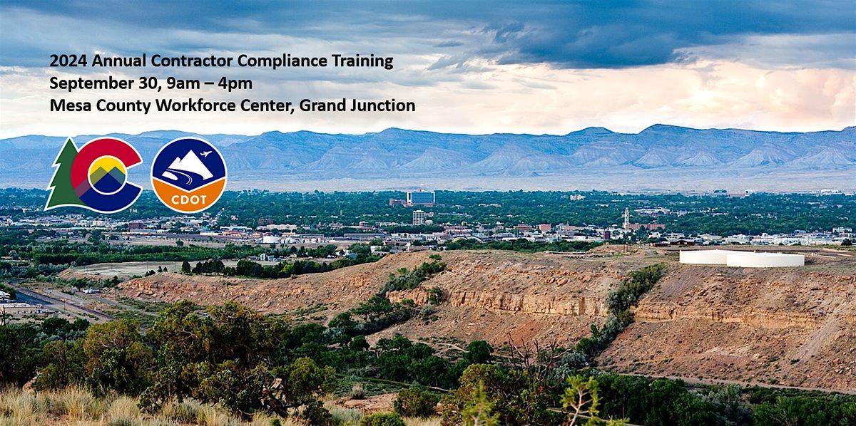 CDOT 2024 Annual Contractor Compliance Training - Grand Junction