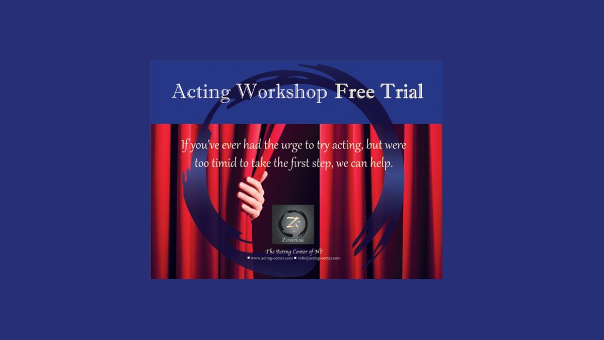 Acting - Toronto - Virtual Free Trial Class