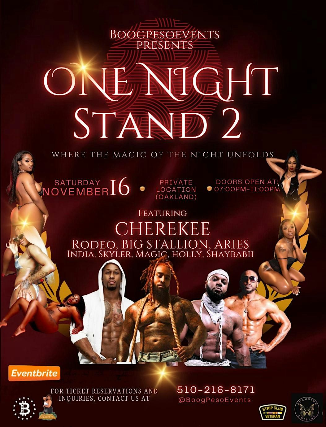 BOOGPESOEVENTS PRESENTS ONE NIGHT STAND 2 LADIES NIGHT