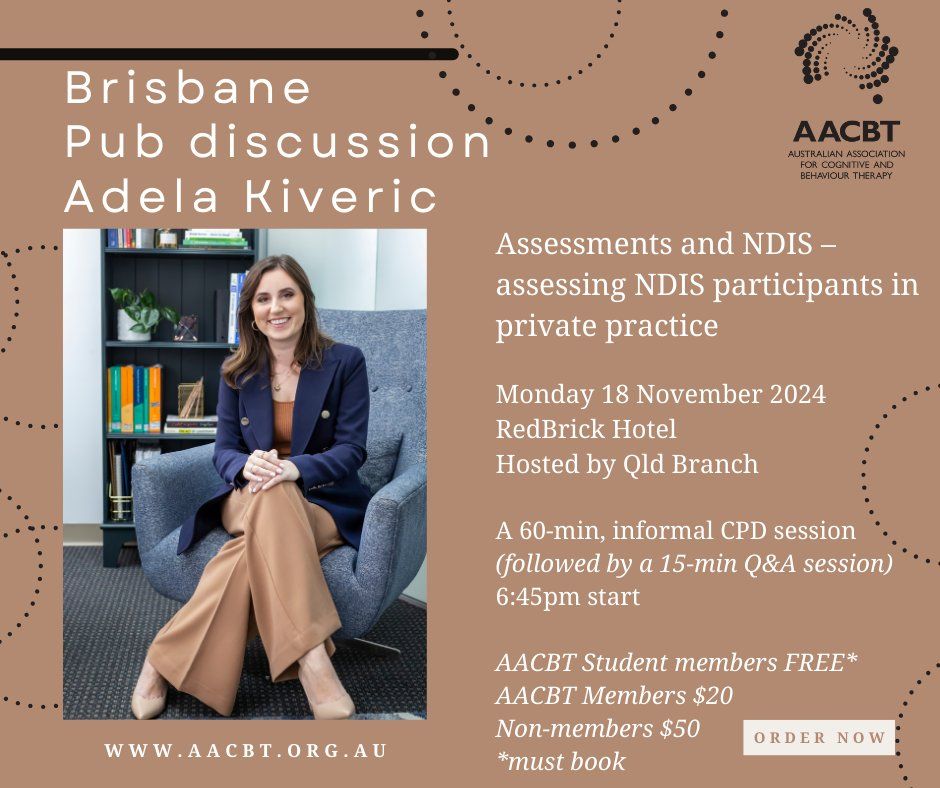 Brisbane pub discussion - Adela Kiveric - Assessments and NDIS