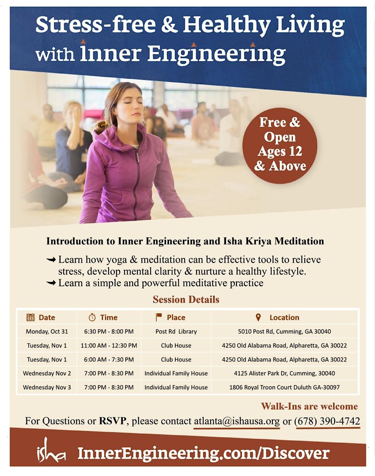 Introduction to Inner Engineering with Q\/A and Isha Kriya Meditation