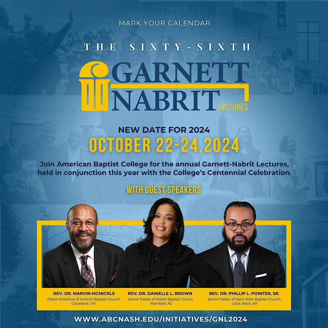 66th Annual Garnett Nabrit Lecture Series