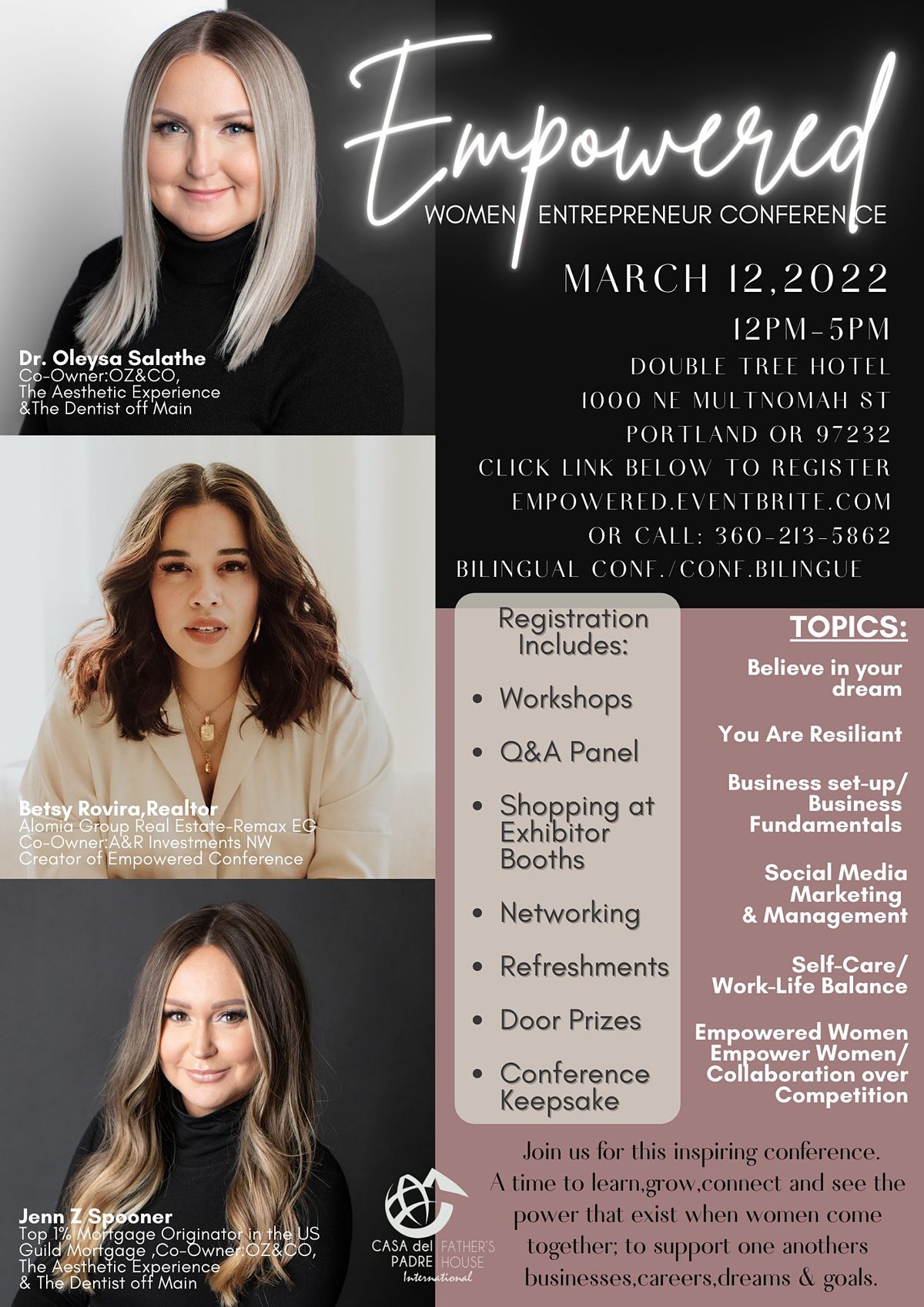 EMPOWERED Join us for this inspiring conference for women by women