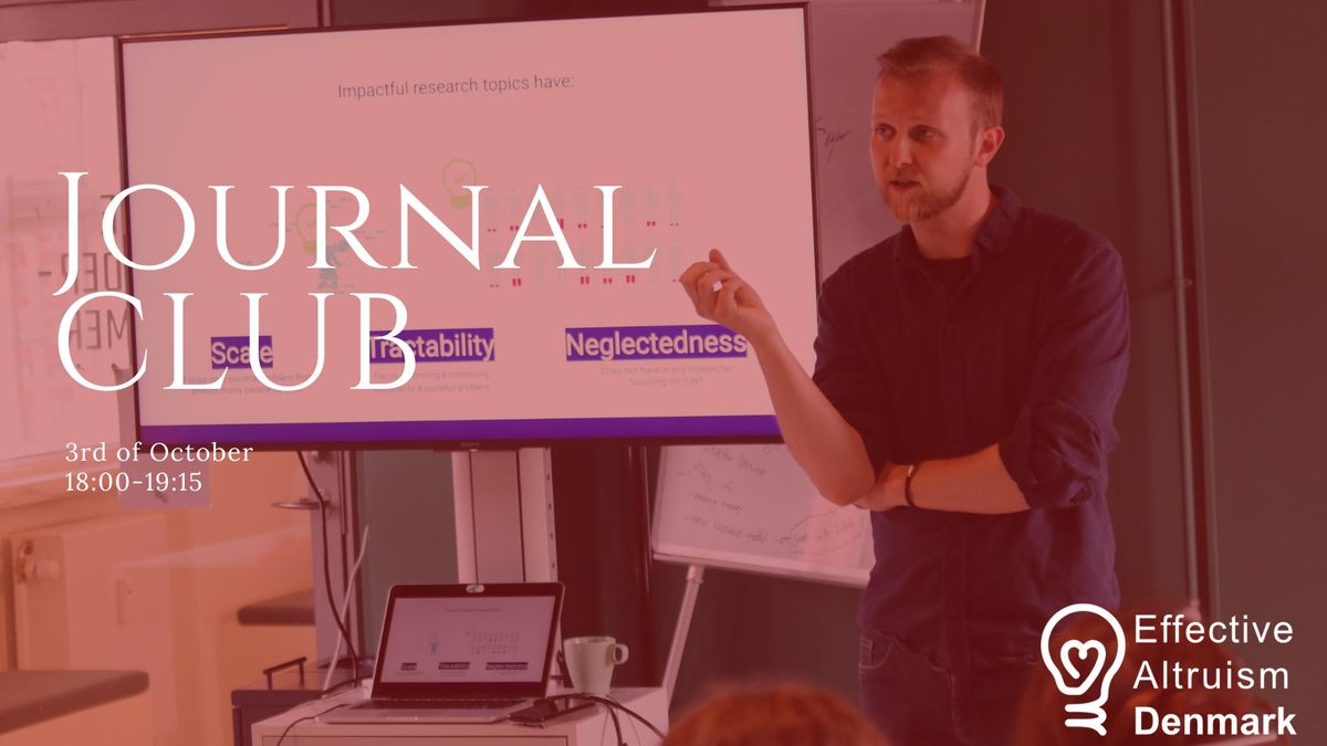 Journal Club | Sofie Meyer & Elliot Davies