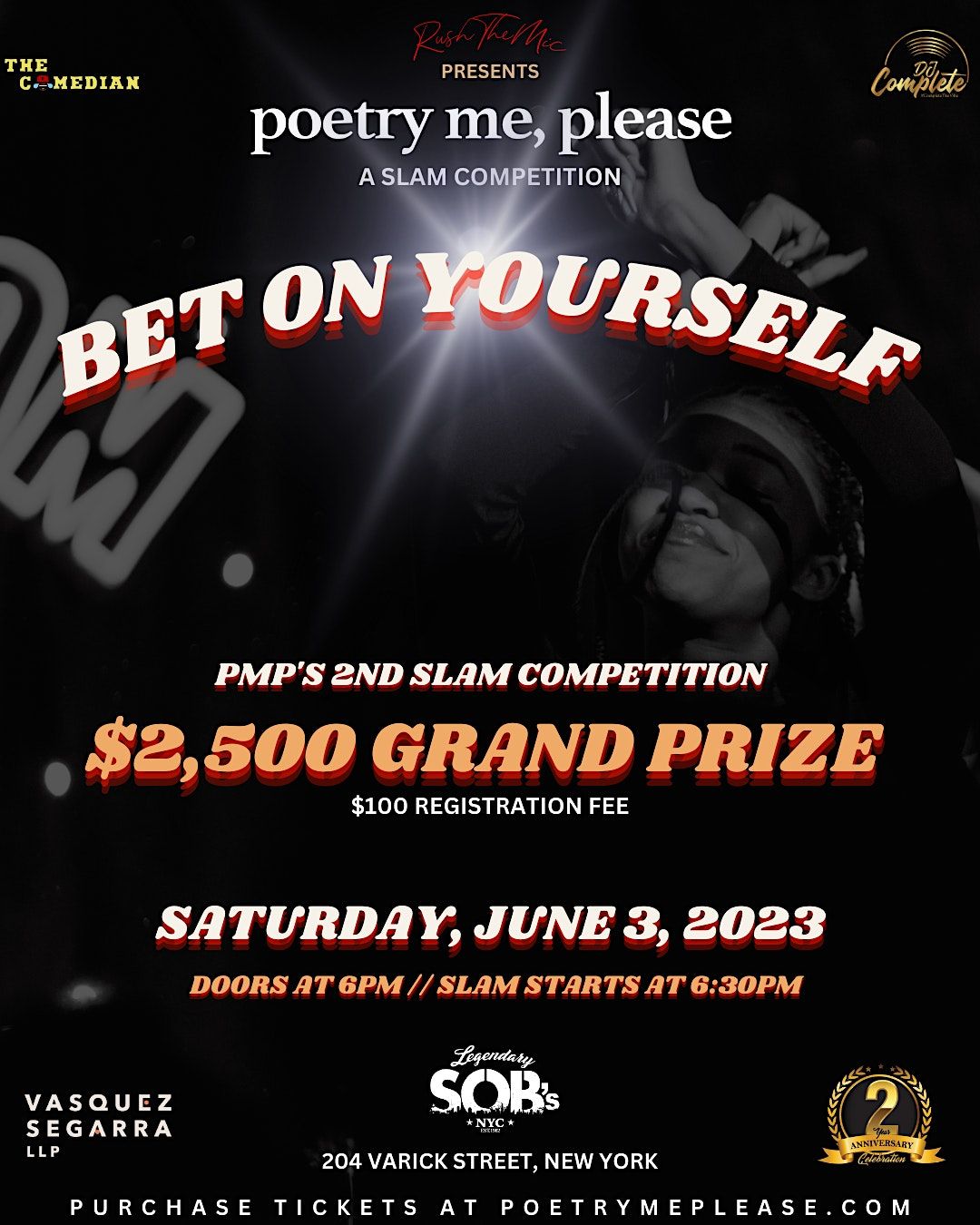 poetry me, please SLAM COMPETITION:  Bet On Yourself (2 Year Anniversary)