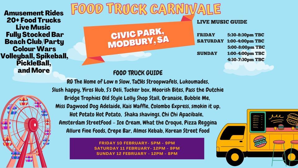 Food Truck Carnivale - Civic Park Modbury (SA) Free Event
