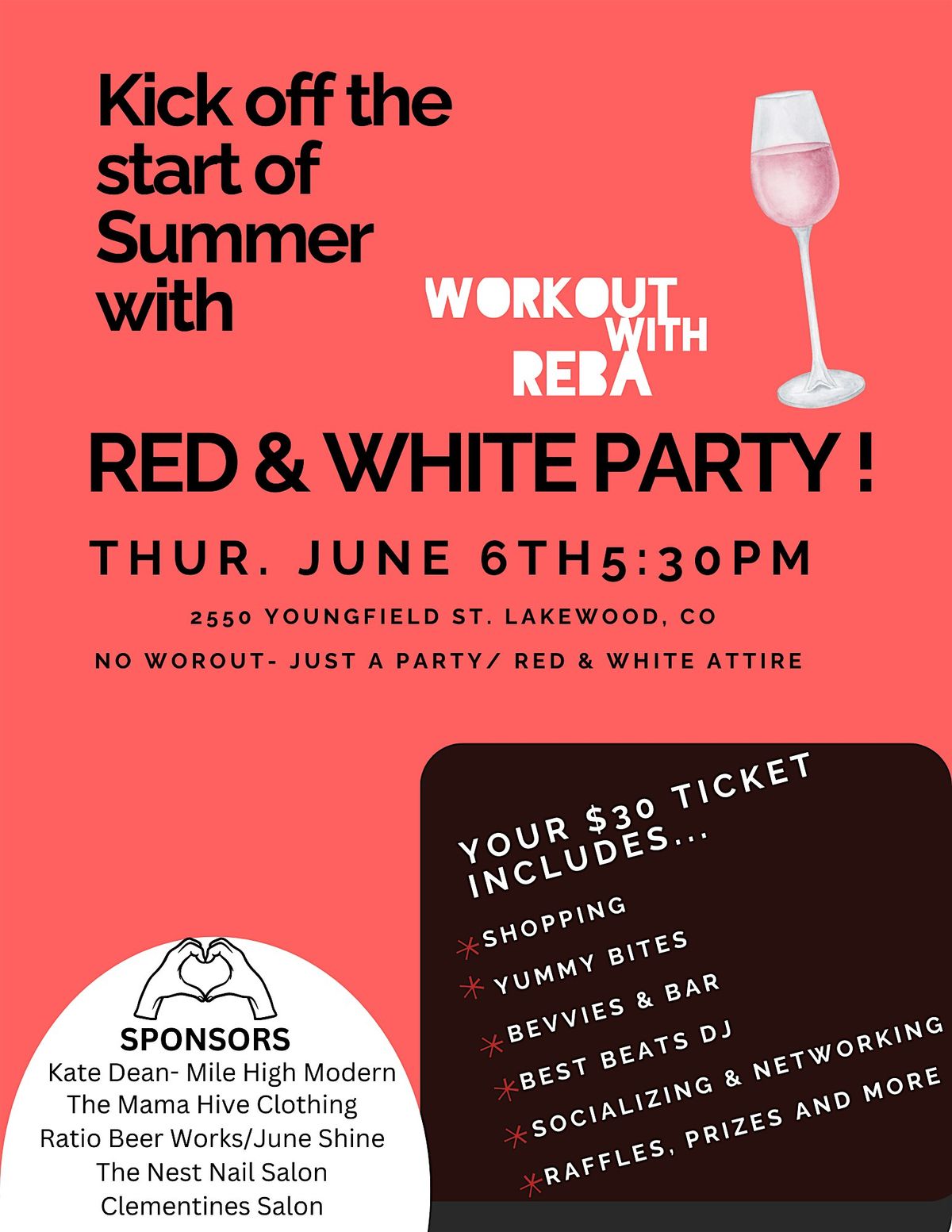 Red & White Party (hosted by Workout with Reba)