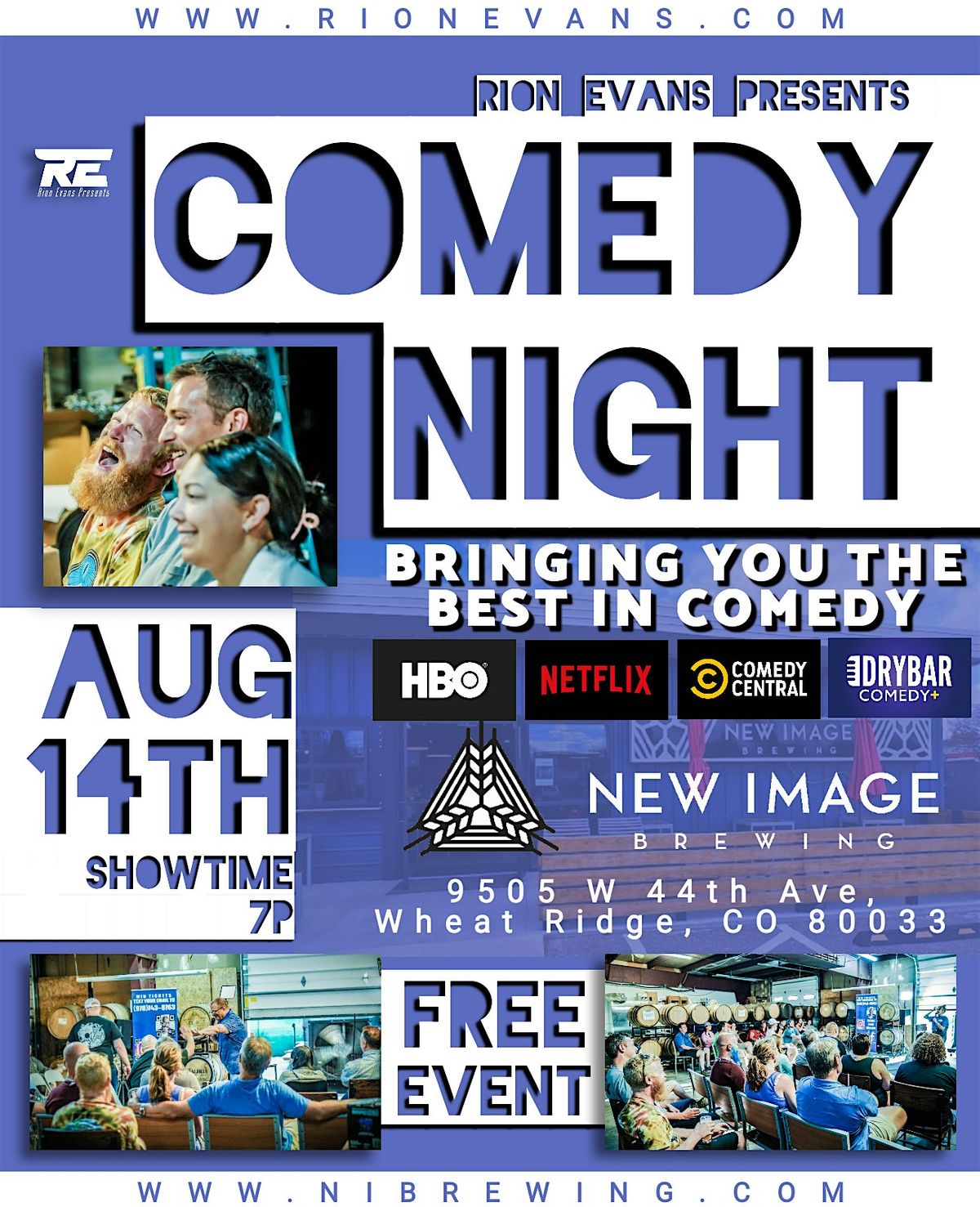 Rion Evans Presents Comedy Night at New Image Brewery