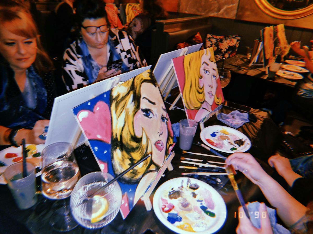 Boozy Brushes, Pop Art Paint Party! Glasgow