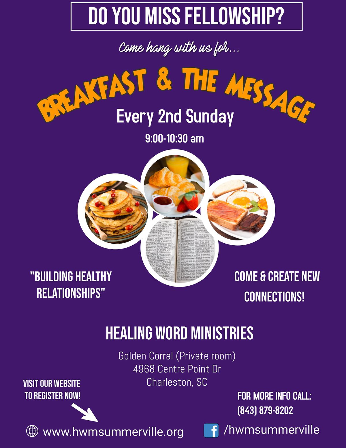 Breakfast + Message (2nd Sundays)