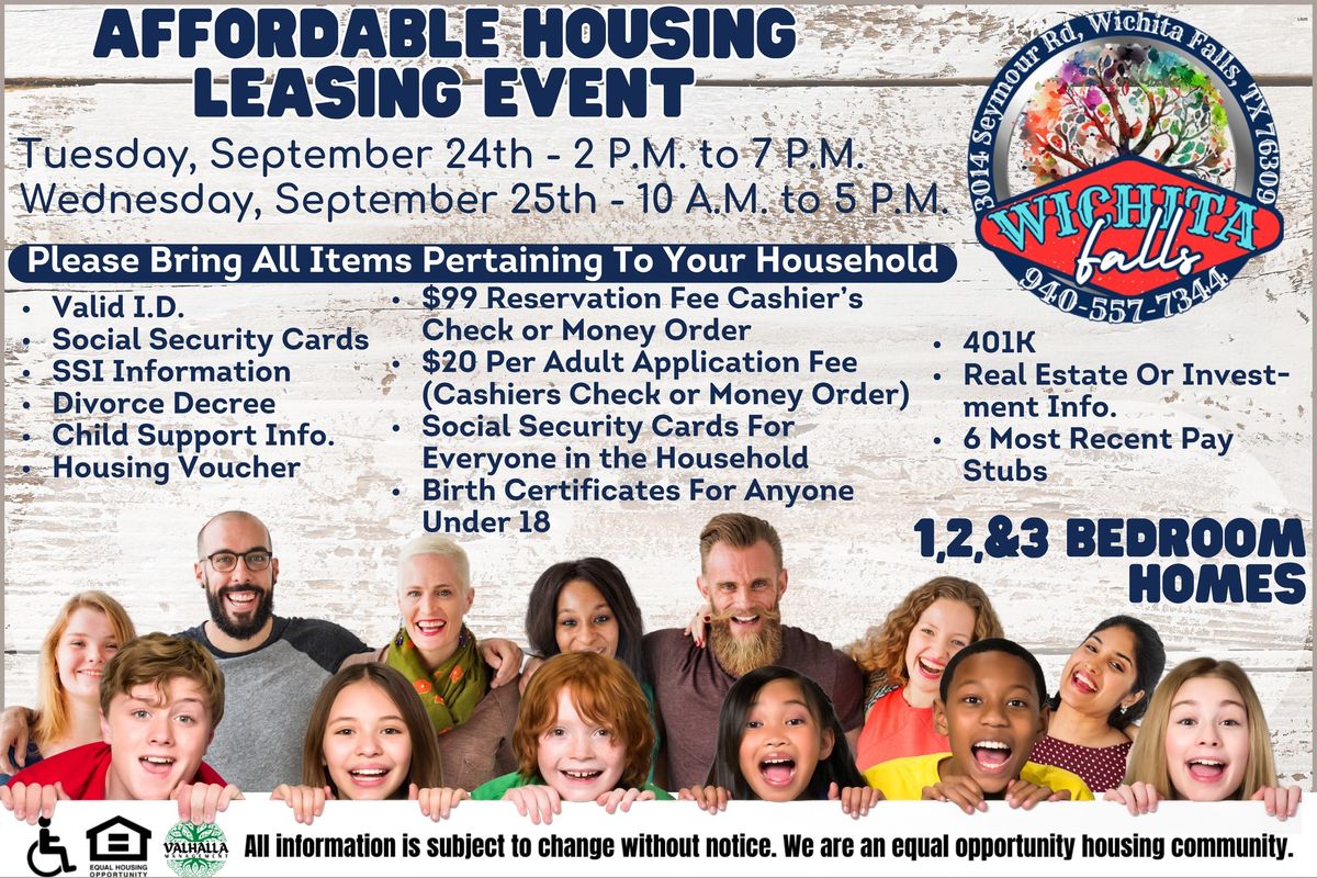 Wichita Falls Affordable Housing Leasing Event