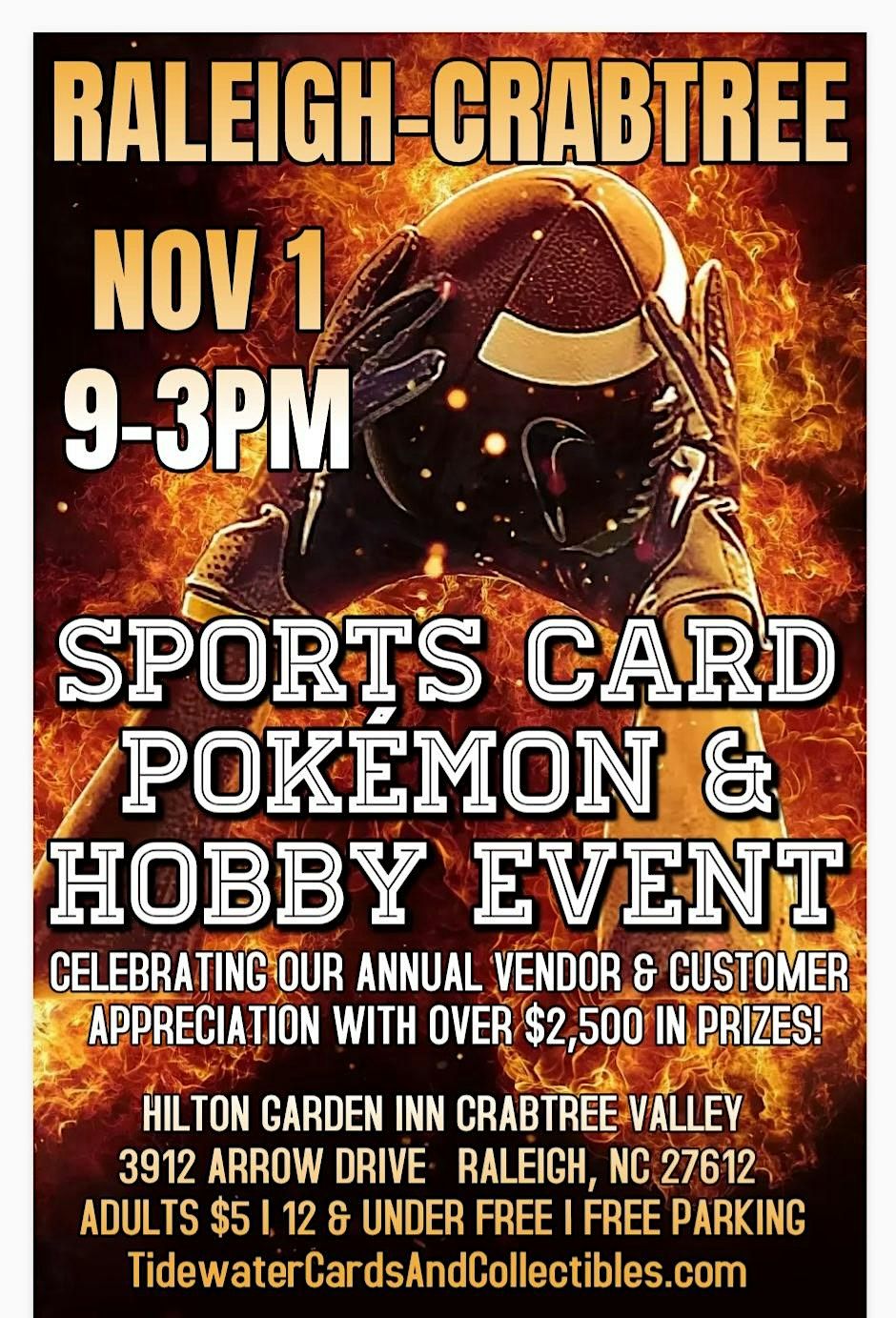 Hilton Raleigh Raleigh-Crabtree Sports Card, Pokémon & Hobby Event, Hilton Garden Inn ...