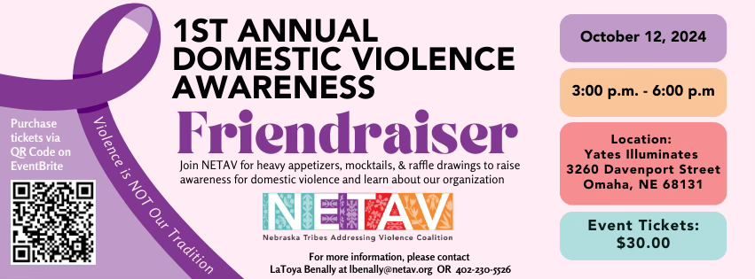 NETAV's 1st Annual Domestic Violence Awareness Friendraiser