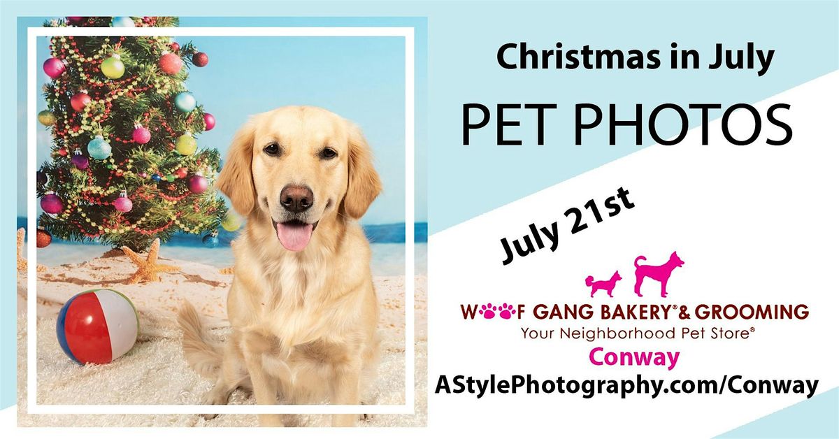 Christmas in July Pet Photo Day Woof Gang Bakery Conway