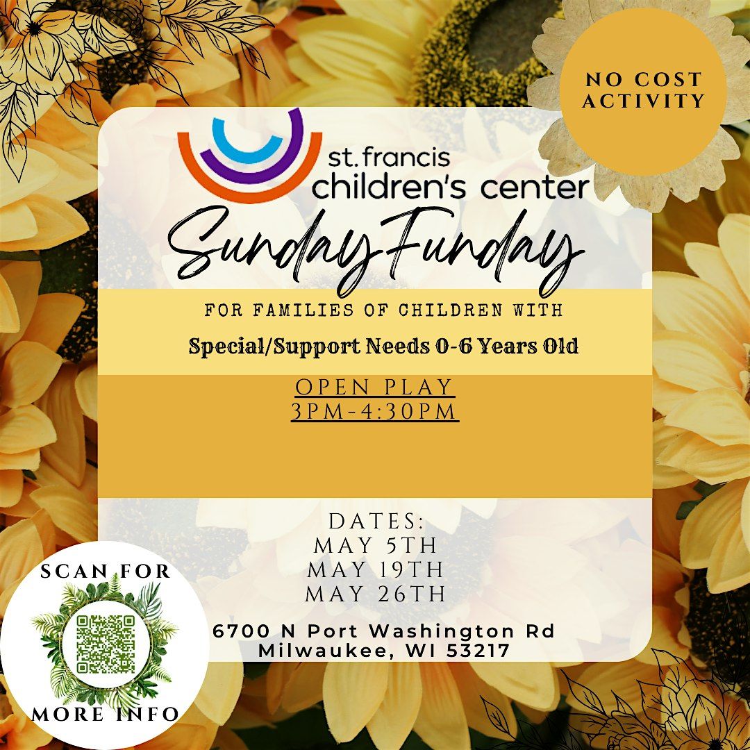 Sunday Funday: Open Play for Children with Special\/Support Needs 3pm-4:30pm
