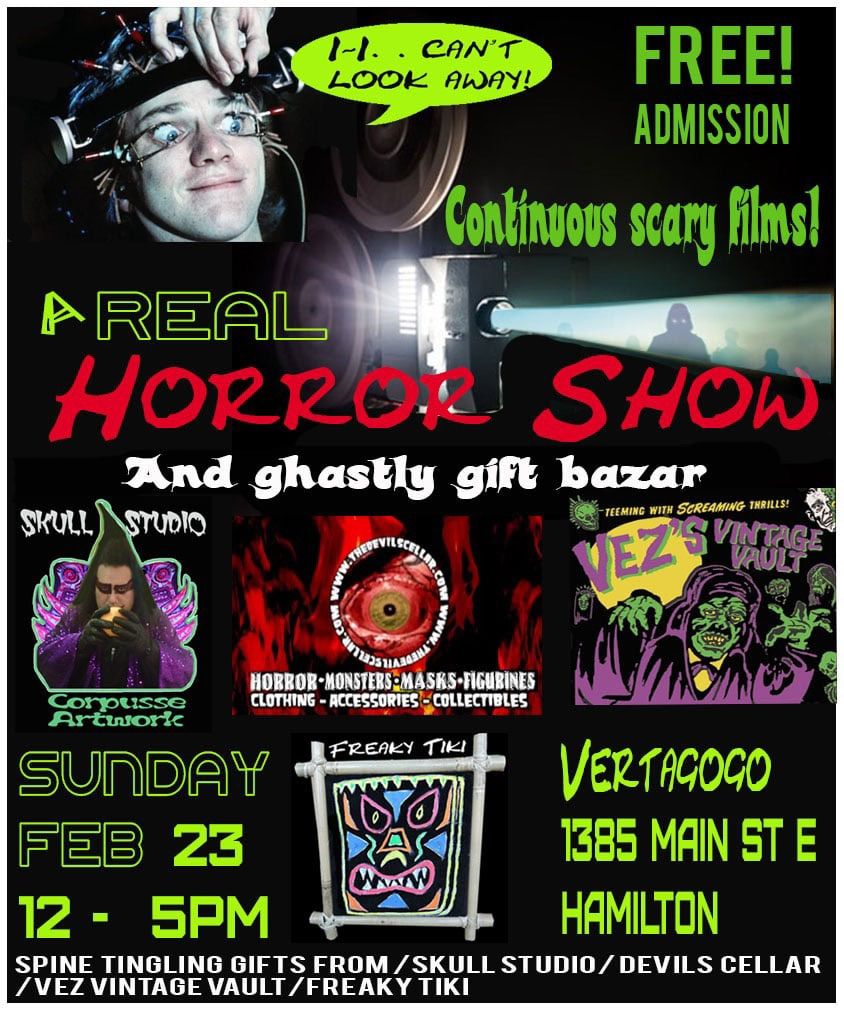 A Real Horror Show (Scary Movies \/ Horror Merch \/ Surprises) @ Vertagogo