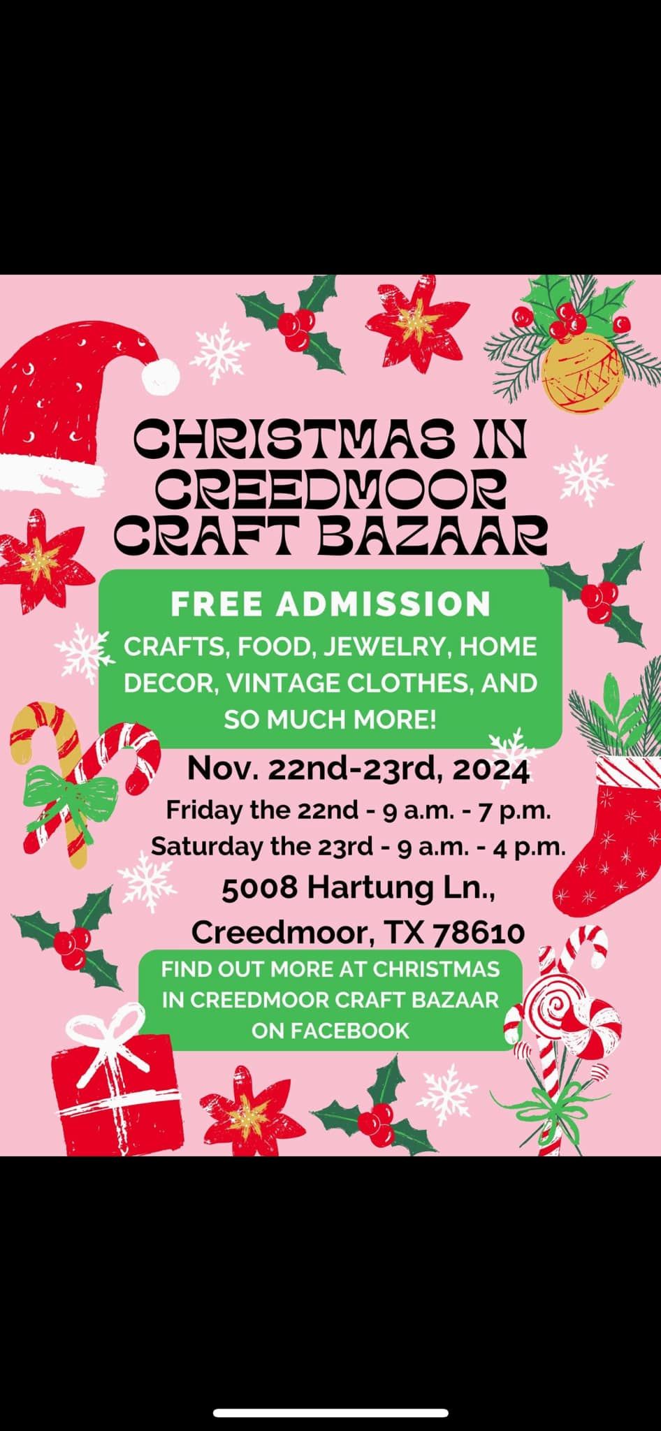 2nd annual Christmas in Creedmoor craft bazaar