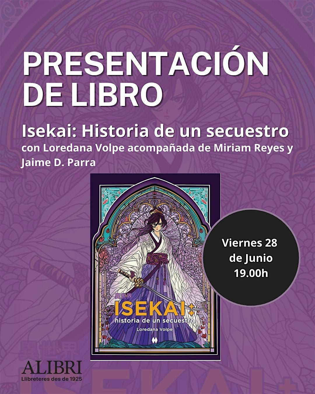 Presentaci\u00f3n del libro  "Isekai" de Loredana Volpe en la Librer\u00eda Alibri en Barcelona.