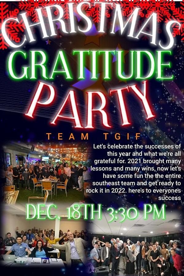 Team T.G.I.F. Gratitude Party!