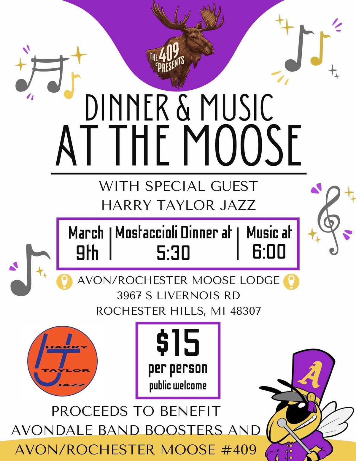 Dinner and music at the Moose 