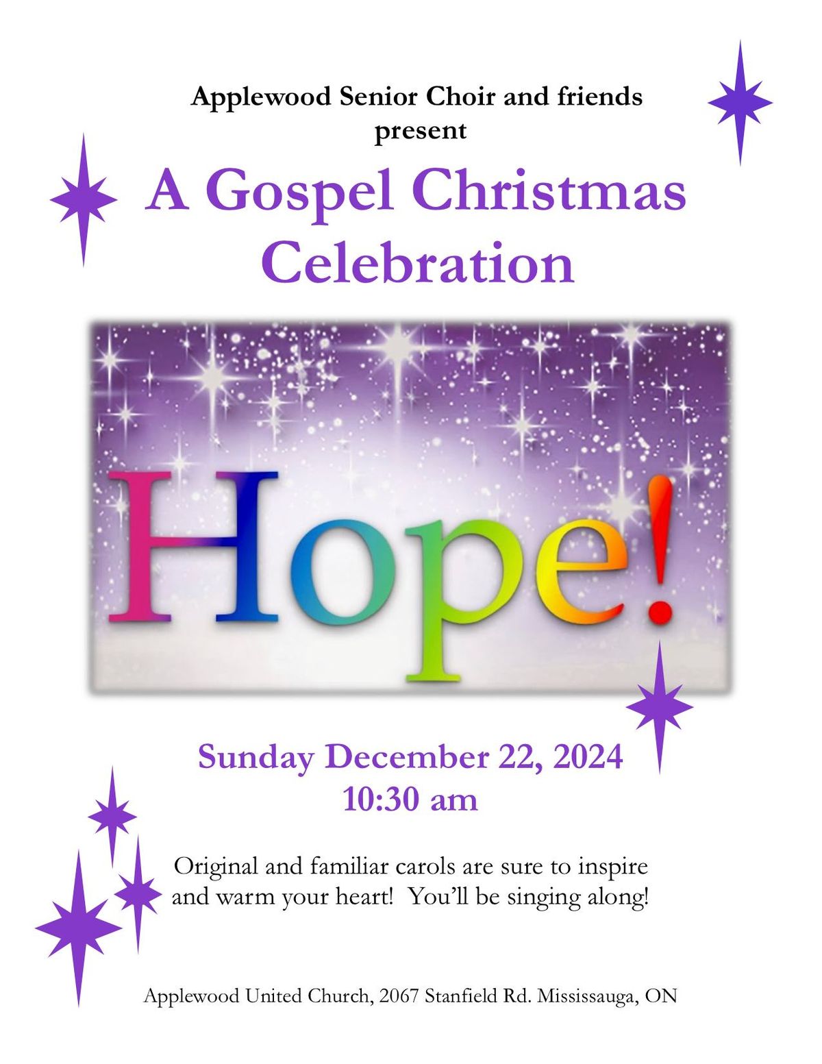 Hope!  A Gospel Christmas Celebration