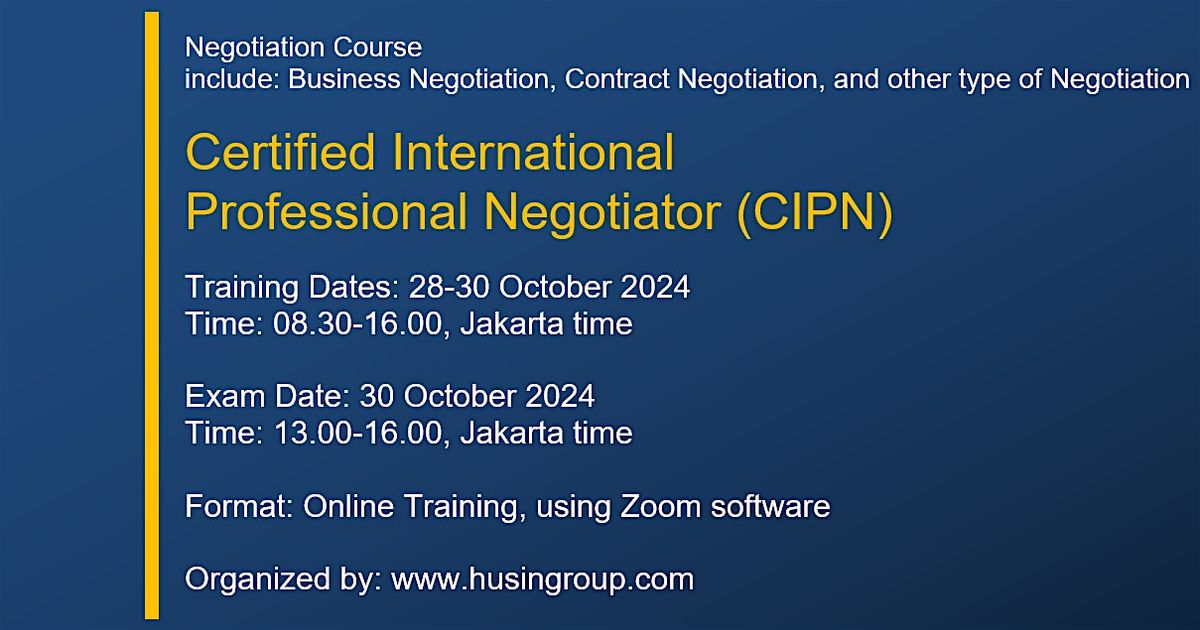 Certified International  Professional Negotiator (CIPN)