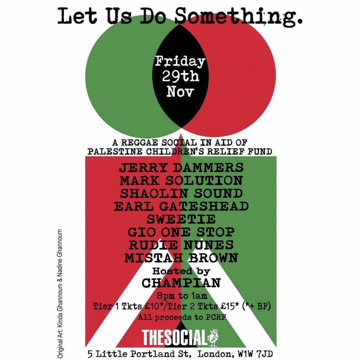 Let Us Do Something: A Reggae Social for Palestine Children's Relief Fund