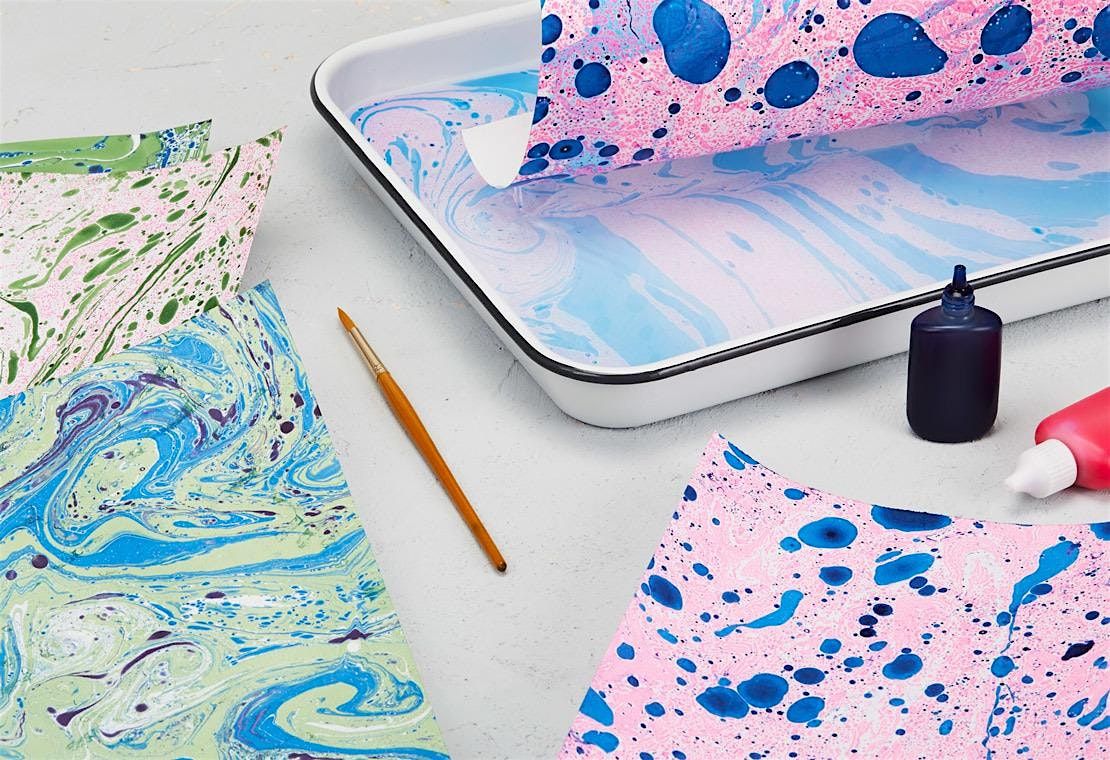 Art Afternoon with Alex - Paper Marbling Freestyle