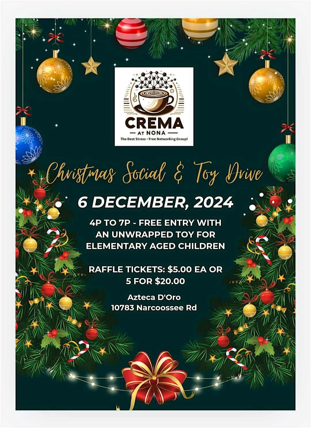 Crema at Nona Social and Toy Drive