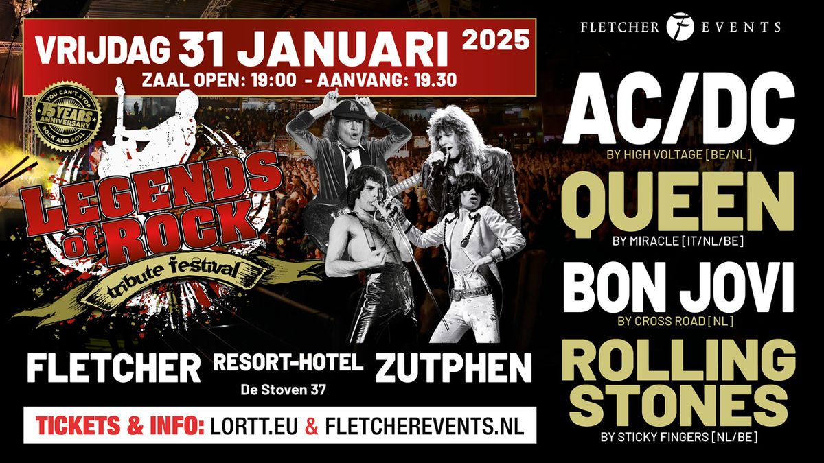 LEGENDS of ROCK Tribute Festival | Concertzaal Fletcher Resort-Hotel in Zutphen