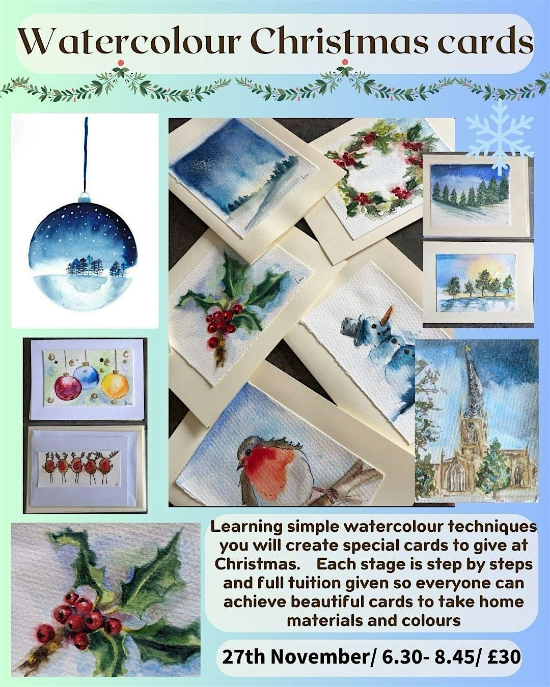 Watercolour Christmas Cards