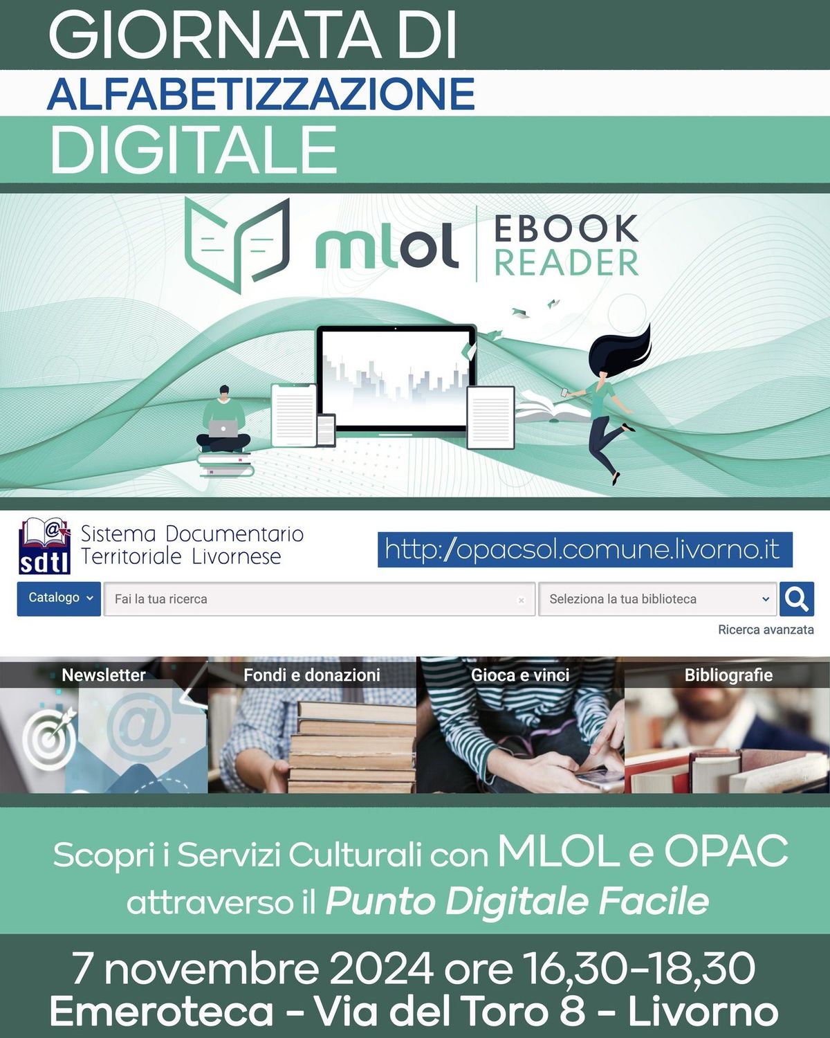 Servizi Culturali Digitali: una giornata informativa per conoscere MEDIALIBRARY e OPAC