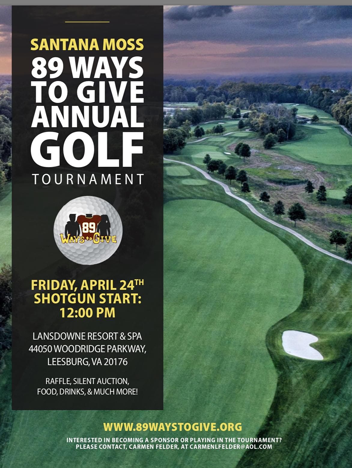 89 Ways To Give Annual Celebrity Golf Tournament, Lansdowne Resort and