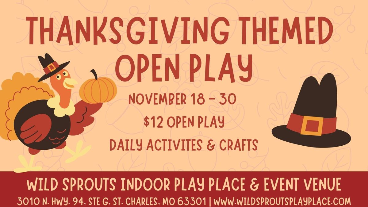 Thanksgiving Open Play at Wild Sprouts