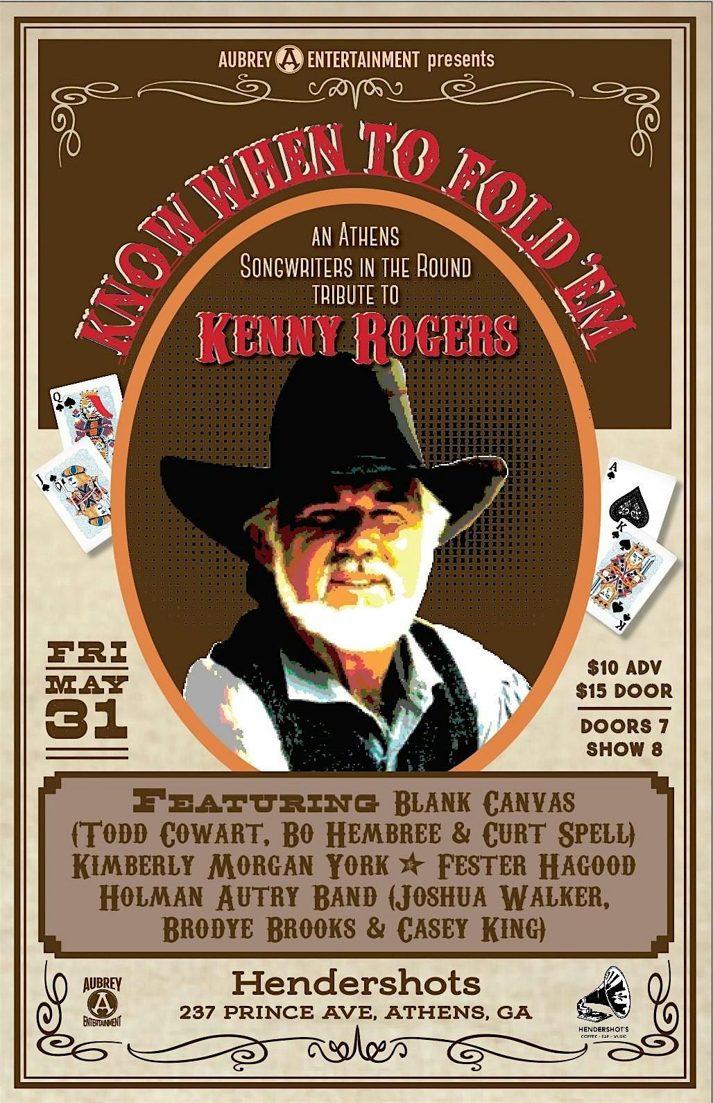 Know When To Fold 'Em: An Allstar Athens Songwriter tribute to KENNY ROGERS
