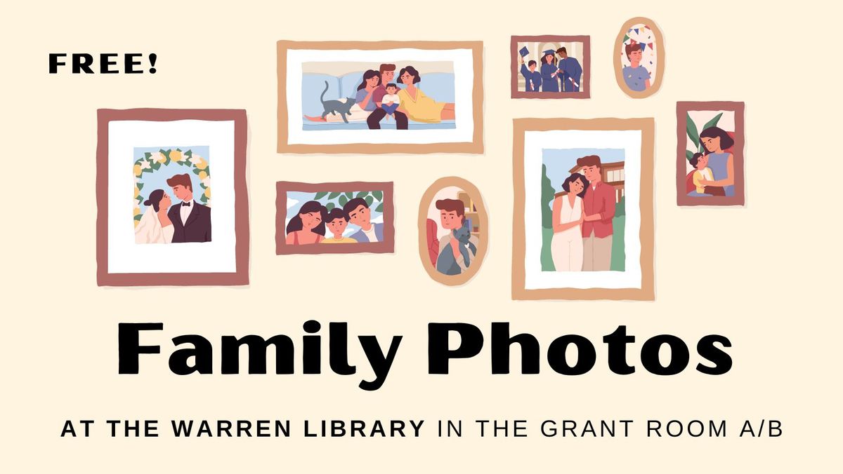 Drop-In Family Photos at the Warren Library