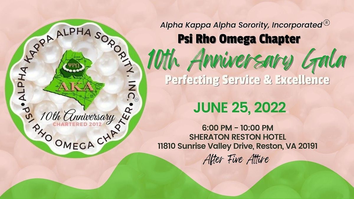 Psi Rho Omega Chapter 10th Anniversary Gala